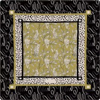Tapis de mahjong série M175 à motif floral vert, antidérapant avec dos en caoutchouc et bords surpiqués, fabricant de tapis de mahjong pour tables