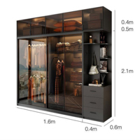 Armoires de chambre à coucher modernes en mélamine durables et personnalisables, avec tiroirs et rangements pour meubles de maison