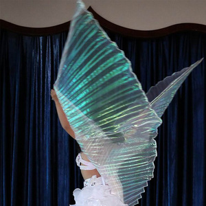 أجنحة ملائكية براقة للعروض المسرحية، تصميم متحرك عالي التأثير بألوان قزحية، زي مسرحي مذهل - Product Image 1