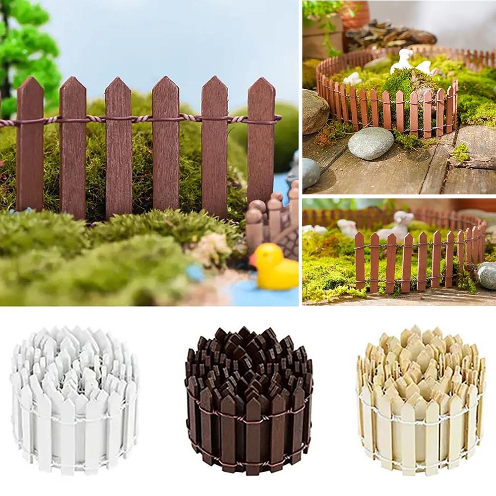 Mini Wooden Fence Landscape Decoration DIY Fairy Garden