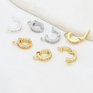 Fermoir pendentif ouvrable en or véritable 18 carats, couleur inaltérable, pour collier/bracelet DIY, breloque micro-pavée, fermoir de connexion en perles - Product Image 3