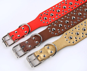 Holesale-<span class=keywords><strong>collar</strong></span> de perro grande con tachuelas de metal, de cuero - Product Image 3