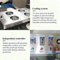 Machine automatique professionnelle pour la fabrication de feuilles de rouleaux de printemps, de crêpes et de wraps en acier inoxydable pour restaurants, cuisines et hôtels
