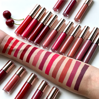 Créez votre logo personnalisé, rouge à lèvres liquide mat imperméable, rouge rose personnalisé, écran solaire minéral, gloss à lèvres en marque privée