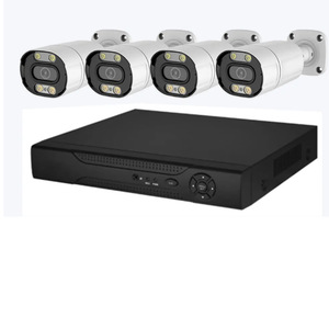 Kit de surveillance AHD 4CH DVR 5MP Full Color 4-en-1 Vision nocturne extérieure Étanche Détection de mouvement - Product Image 1
