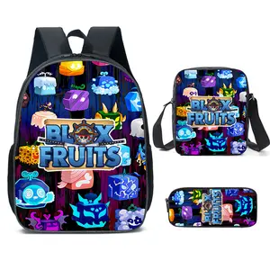 3D Printed Cartoon Backpack For Primary And Secondary School Students 600D Nylon Children's Backpack 3 In 1