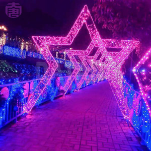 Outdoor Christmas Decoration Led <b>Star</b> Pattern Tunnel <b>Lights</b> For Holiday Parties And Street Displays - Product Image 2