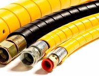 Protector de Manguera de Plástico Flexible en Espiral de Alta Resistencia de 1/2 Pulgada, Funda para Cables de HDPE, Diámetro Interior de 12 mm, Clasificación de 5 V, 10 Pies - Negro