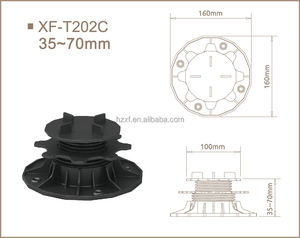 Support de dalle surélevée pour extérieur, piédestal réglable en plastique pour plancher d'accès XF-T202C 35-70 mm - Product Image 2