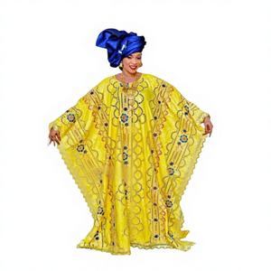 Tissu Jacquard Brodé Bazin Riche 100% Coton Satiné Tissé 100D Poids Moyen pour Robes de Mariée, Chemises, Vêtements, Linge de Lit et Sacs - Product Image 2