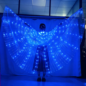 Ailes de papillon lumineuses à LED pour la danse du ventre, costumes de performance, cape lumineuse pour fêtes et festivals, ailes de papillon lumineuses pour mariage - Product Image 6