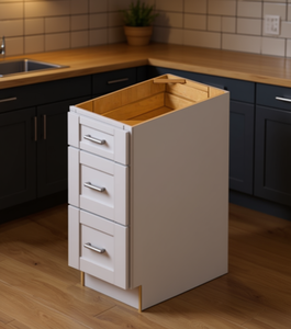 Mobile Base da Cucina Sunique Sydney Bianco Shaker con 3 Cassetti in MDF Design Moderno - Product Image 2