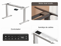 Offre Spéciale blanc électrique assis debout bureau double moteur ergonomique debout hauteur réglable Base moderne modulaire poste de travail ordinateur
