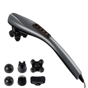 Venta caliente rodillo de masaje muscular de mano palo de masaje de todo el cuerpo Dispositivo de masaje de múltiples cabezas masajeador de espalda de mango largo - Product Image 1
