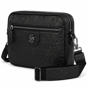 Bolsos Cruzados de Cuero PU Grabado para Hombre, Diseño OEM/ODM, Bolsa de Mensajero Personalizada con Cierre de Cremallera para Viajes de Ocio - Product Image 4