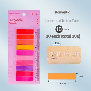 Morandi Index Transparent PET <b>Label</b> Sticker With Ruler Tearable Highlight Mark Reusable <b>Sticky</b> Notes For Students - Product Image 5