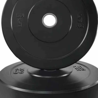 Disques de musculation noirs en caoutchouc, noyau en fonte massif, anneau en acier durable à bride, disques de barre Ivanko, écologiques