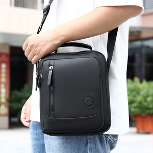 New Men's Multifunctional Crossbody <b>Bag</b> Lightweight Zipper Closure Embossed Logo All Seasons Daily Use - Product Image 4