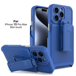 Hybrid Armour Combo Holster Phone Cover Defend Case with 360 Detachable Back Clip for iPhone 14 pro max 15 pro max