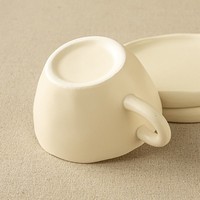 Ensemble tasse et soucoupe en céramique écologique de style nordique pour le thé de l'après-midi, tasse à café à texture crémeuse