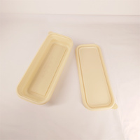 Emballage alimentaire biodégradable 100% vaisselle 650/750/1000/1500/1800 amidon de maïs coquille de palourde boîte en plastique couverts biodégradables