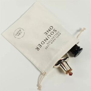 High Quality Cotton Linen Skincare Cosmetic Gift Storage <b>Pouch</b> Reusable <b>Drawstring</b> Makeup Cotton Dust Bag - Product Image 3