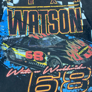 Thời Trang Phố Tùy Chỉnh Quần Áo Các Nhà Sản Xuất In Nặng Pháp Terry 100% Cotton T-Shirt Ngắn Đồ Họa Tay Áo Áo Thun - Product Image 5