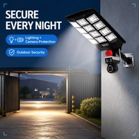 Lámpara Solar de Calle con Módulo de Advertencia Roja de Carga Rápida de 35W, Diseño Personalizado para Seguridad en Parques Industriales