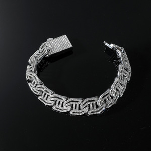 Novedad 2026: Pulsera de cadena cubana de aleación con letra H hueca, estilo hip-hop, unisex, collares de cadena, joyería de moda al por mayor - Product Image 3