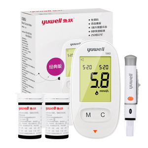 Tiras reactivas para la prueba <span class=keywords><strong>de</strong></span> <span class=keywords><strong>glucosa</strong></span> en sangre Yuwell, 50 unidades para uso doméstico con medición automática, no requiere medidor - Product Image 1