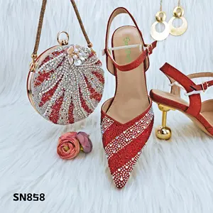 Latest Design Factory Wholesale High-End Women Shoes with Matching Bags Set  for Wedding Bridal - China Walking Style Shoe and Casual Shoes price