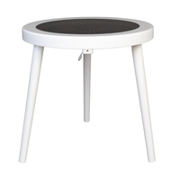 Fabricant de mobilier de maison Table de jeu infinie Table d'appoint basse Pieds en bois Finition noyer avec éclairage LED