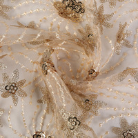 Tissu en dentelle française de luxe, maille tricotée, tulle brodé, paillettes, perles, robes de mariée, robes de soirée, 100% polyester, filles et garçons