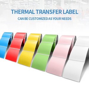 Etiqueta Adhesiva de Papel Semibrillante de Color Rosa Personalizado, Tamaño 4x4, 100x100mm, Etiqueta de Envío de Transferencia Térmica - Product Image 5