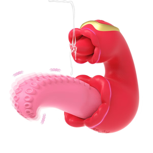 Vibratore a Forma di Tentacolo di Polpo con Lingua Vibrante, Dildo Realistico per Stimolazione Clitoridea e Punto G, Masturbatore per Donne - Product Image 2
