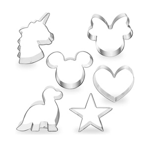 Mickey & Minnie Chuột Unicorn khủng long trái tim sao thép không gỉ Cookie cutter - Product Image 1