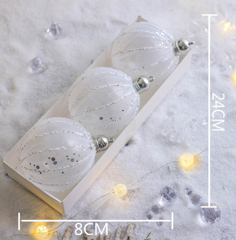 Boule de Noël-Blanc Transparent