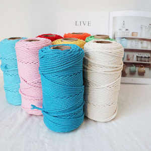 Wholesale 5mm Jute 100% <strong>Cotton</strong> Macrame <strong>Rope</strong> <strong>Hand</strong>-<strong>Woven</strong> and Dyed Carded Fancy Yarn for <strong>Dog</strong> <strong>Toys</strong> Knitting and Weaving - Product Image 4