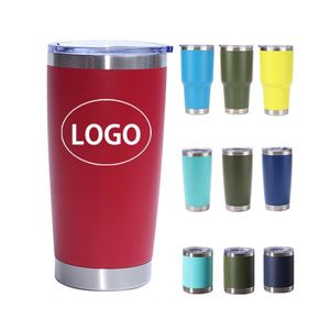 Custom Logo 20oz American Luxury Minimalist <b>Coffee</b> Tumbler Cup Powder Coated Leakproof Insulation Stainless Steel Ceramic Cups - Product Image 1