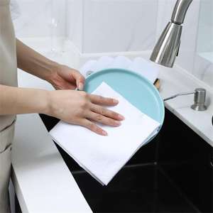 Saco de farinha toalhas, panos de prato 100% algodão, panos de prato em branco para uso de cozinha com estampa personalizada DIY (branco) - Product Image 4