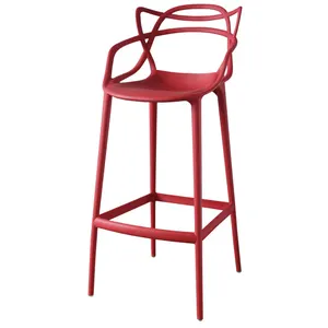 제조 업체 도매 의자 두꺼운 통합 플라스틱 바 의자