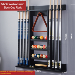 <span class=keywords><strong>Porte</strong></span>-<span class=keywords><strong>queue</strong></span> <span class=keywords><strong>mural</strong></span> en bois massif pour <span class=keywords><strong>billard</strong></span> avec six huit trous Logo personnalisable Surface brossée Accessoires de sport dans une boîte - Product Image 2
