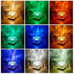 Aurora Borealis Lamp Dynamic Ocean Wave Water Ripple Pattern USB Multicolor LED Night <b>Projector</b> for Bedroom Decoration Square - Product Image 2
