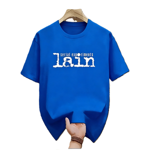 T-shirt Anime Serial <span class=keywords><strong>Experiments</strong></span> <span class=keywords><strong>Lain</strong></span> Cyberpunk années 90 Manga Japonais Noir Chinois : T-shirt Streetwear Oversize en Coton à Manches Courtes Casual - Product Image 3