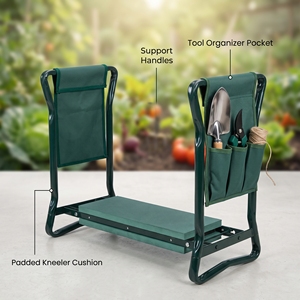 Folding Deep Seat Foldable Garden Kneeling Pad Chair Bench Seat Stool Garden <strong>Kneeler</strong> with Handles for <strong>Gardening</strong> - Product Image 6