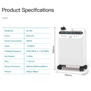 Ce Chứng Nhận Cung Cấp Ban Đầu Nhà Máy Giá Chăm Sóc Nhà Phòng Oxy Hot Bán Trong Thái Lan Xách Tay Oxy Bộ Tập Trung - Product Image 6