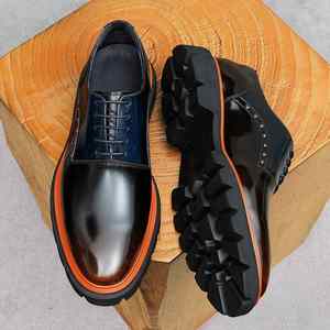 Genuine Leather Men's German <b>Trainers</b>, Breathable Casual Sneakers, Retro Versatile Non-Slip Flat-Couple <b>Trainers</b> - Product Image 4