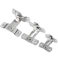 Lot de 2 loquets de porte en bois pour extérieur, loquet rabattable à 90 degrés en acier inoxydable pour portes coulissantes