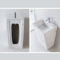 Lavabos sanitaires en gros Lavabos de salle de bain en céramique carrés modernes