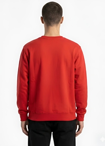 Sweat-shirt à col rond rouge pour homme, coupe classique, en coton tricoté, pull décontracté pour l'automne - Product Image 2
